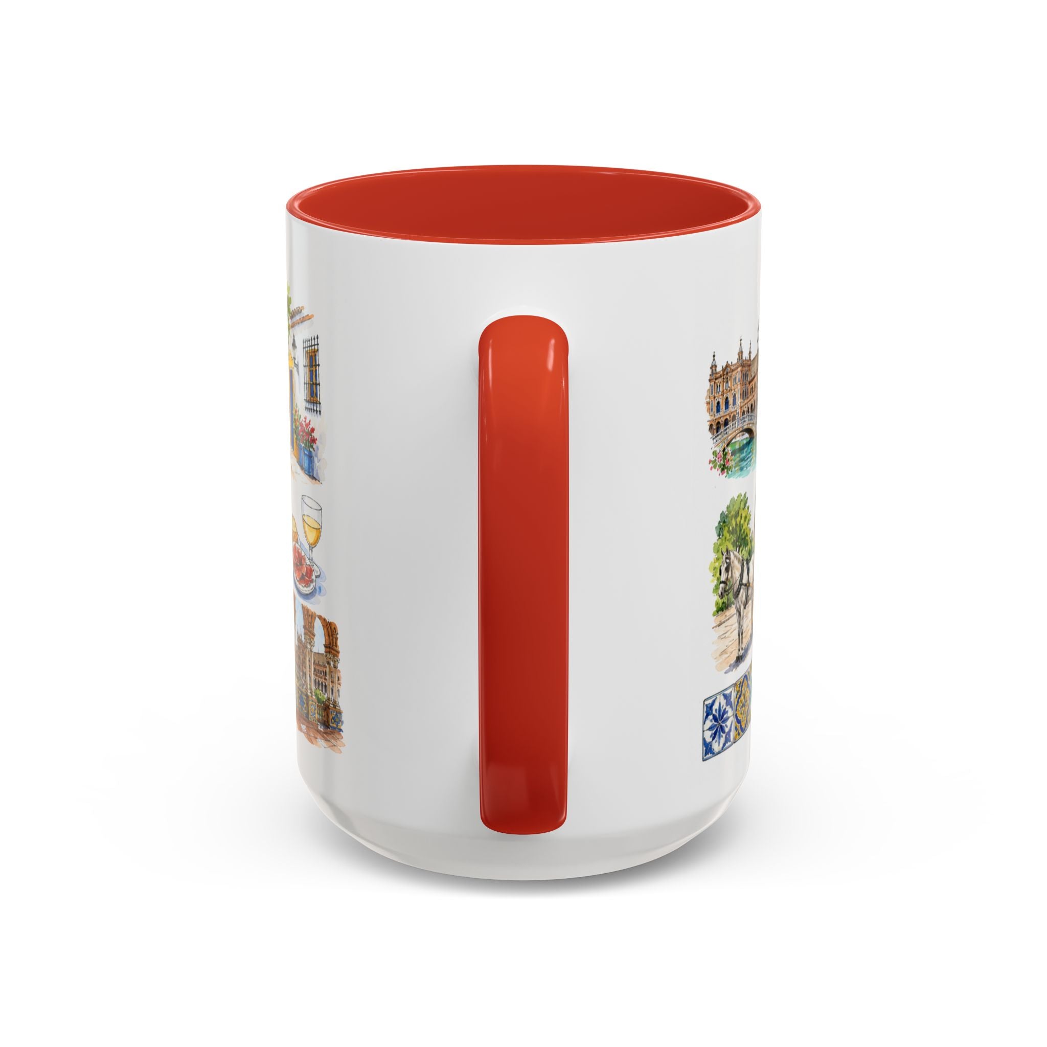 Seville Illustrated Travel Mug | City Souvenir Accent Coffee Mug | 11oz 15oz Ceramic Cup