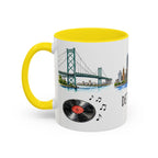 Detroit Illustrated Travel Mug | City Souvenir Accent Coffee Mug | 11oz 15oz Ceramic Cup