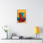 Spain Flamenco Spain Framed Poster | Vintage Travel Wall Art | Black Walnut White Frame | 16x24 20x30