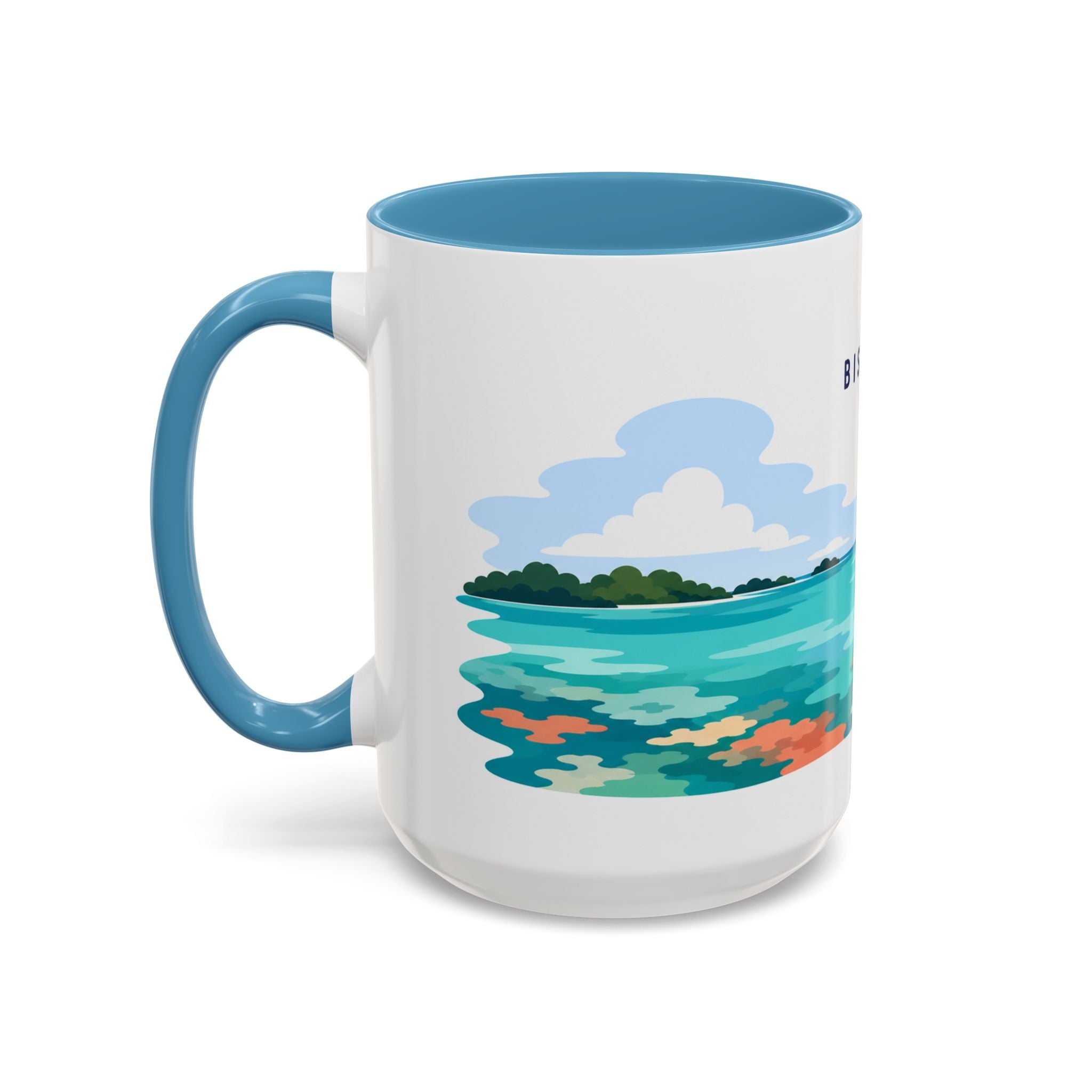 Biscayne National Park Coffee Mug | Solid Color Block Park Souvenir | 11oz 15oz Accent Mug