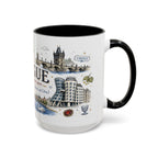 Prague Coffee Mug | Czech Republic Souvenir Travel Gift | Accent Color Ceramic 11oz 15oz
