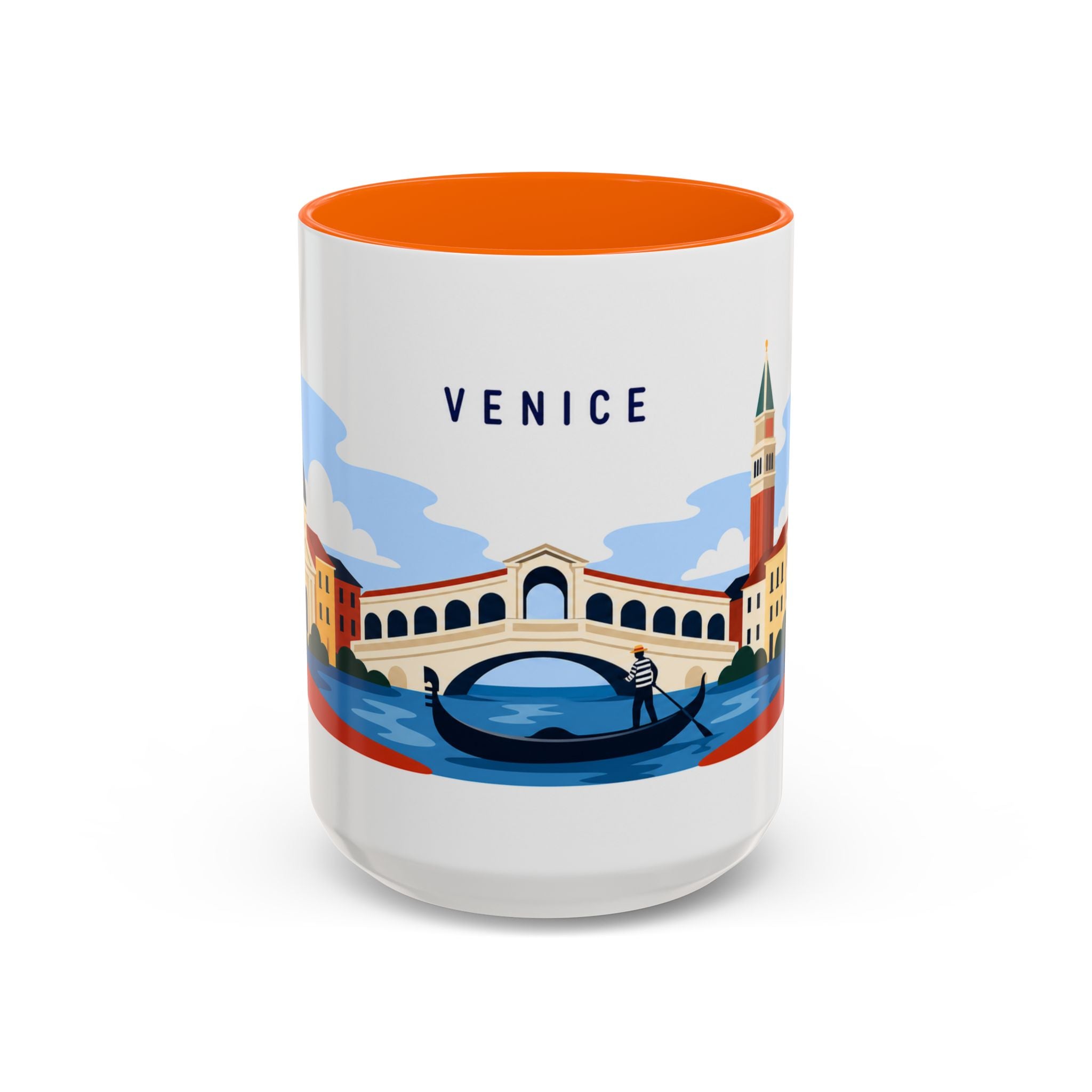 Venice Coffee Mug | Travel Destination Souvenir Gift | Accent Color Ceramic 11oz 15oz