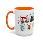 Kyoto Coffee Mug | Postage Stamp Collage Mug | Travel Souvenir Accent Cup 11oz 15oz
