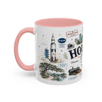 Houston Coffee Mug | Texas Souvenir City Gift | Accent Color Ceramic 11oz 15oz