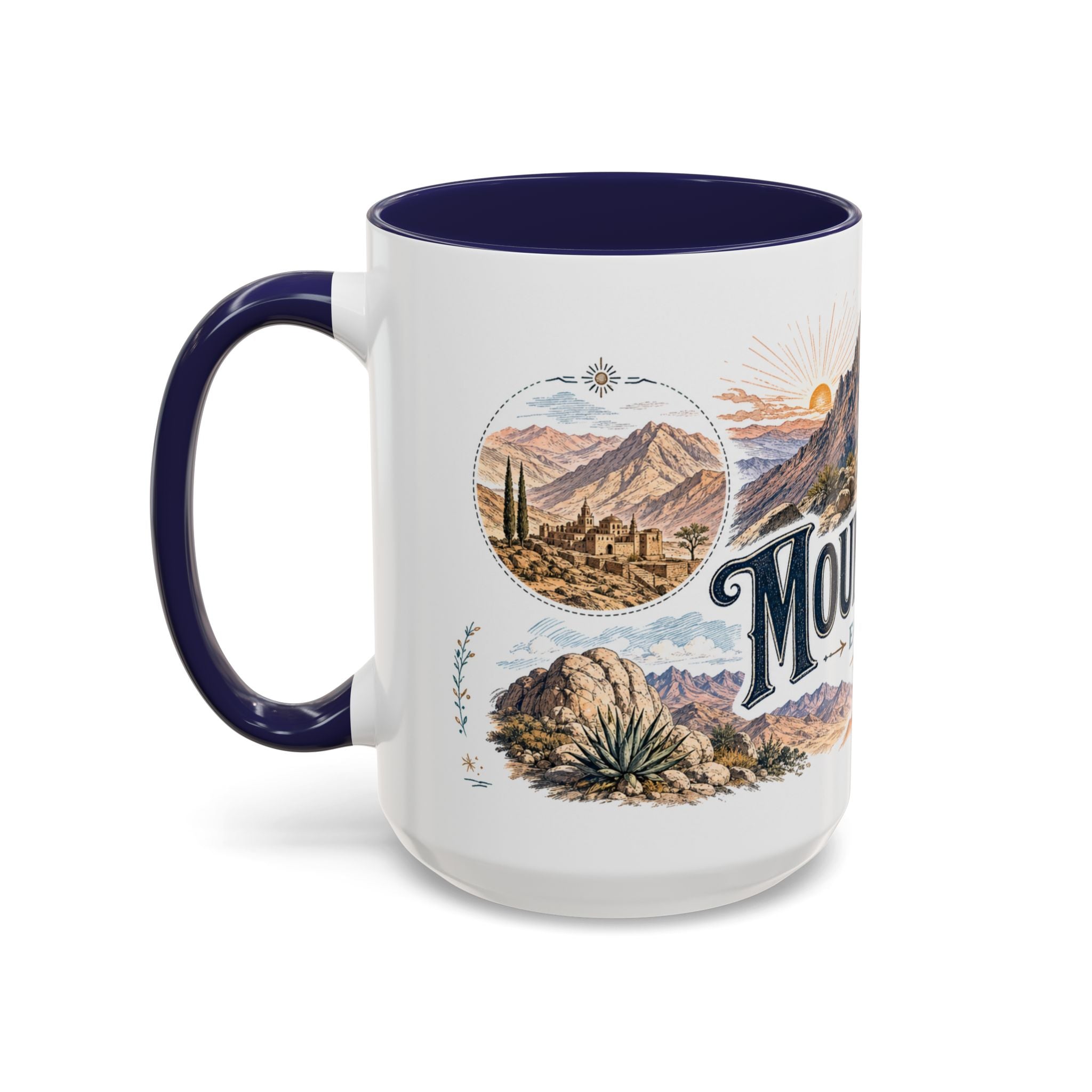 Mount Sinai Mug, Egypt Travel Souvenir, Bucket List Gift, Accent Ceramic Coffee Mug 11oz 15oz