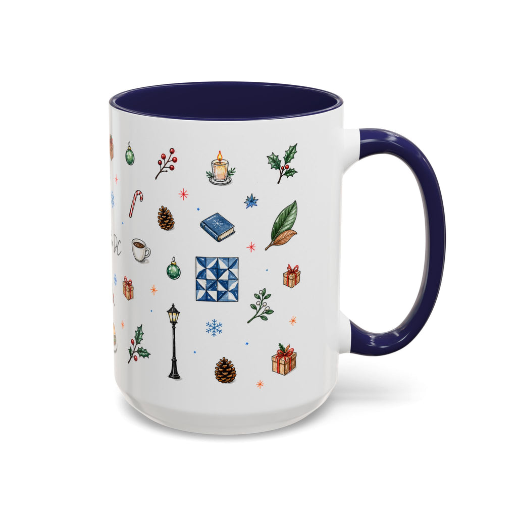 Washington DC Christmas Mug | Watercolor City Souvenir | Ceramic Coffee Cup 11oz 15oz