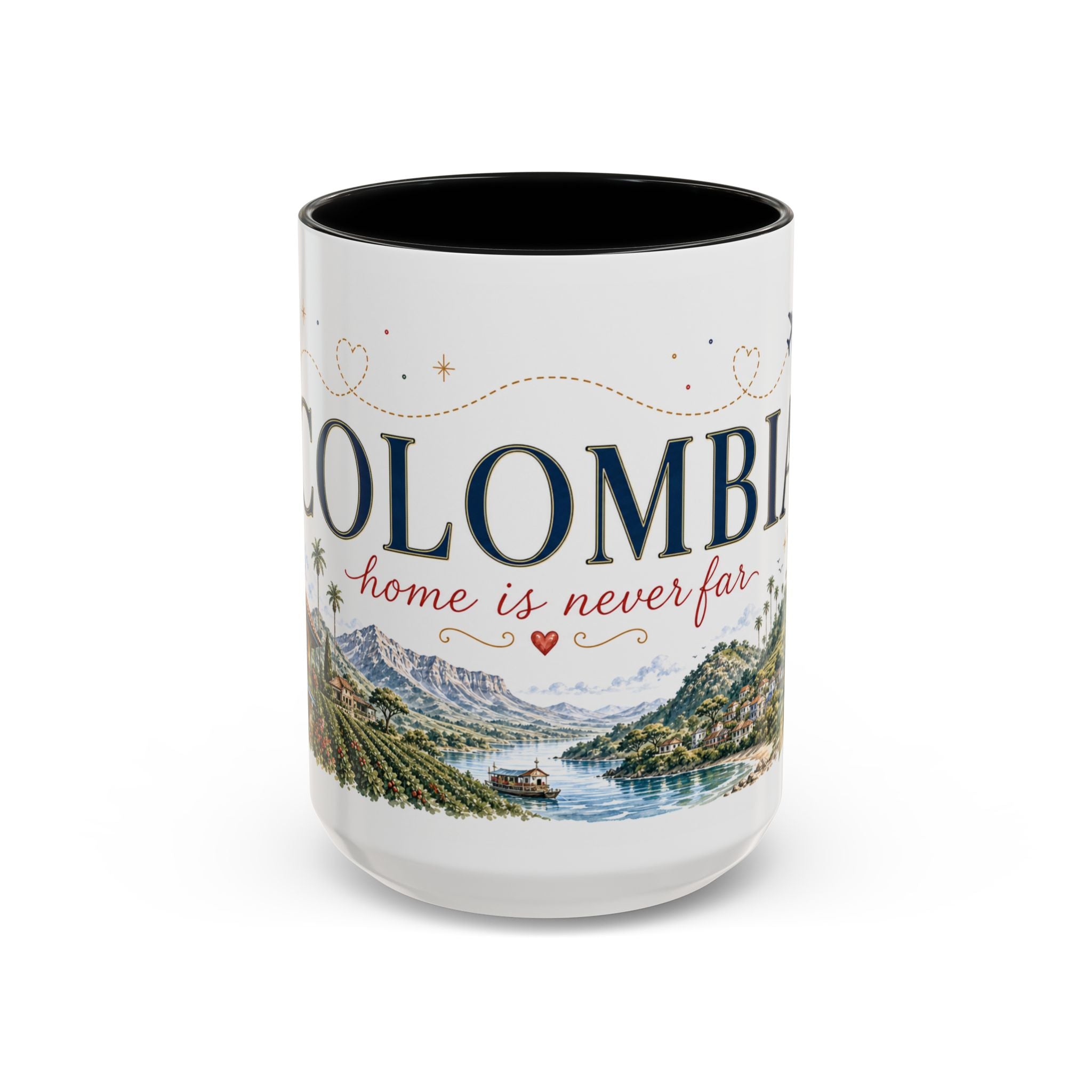 Colombia Home Country Mug | Moving Away Gift | Long Distance Friendship | 11 oz 15 oz Accent Mug
