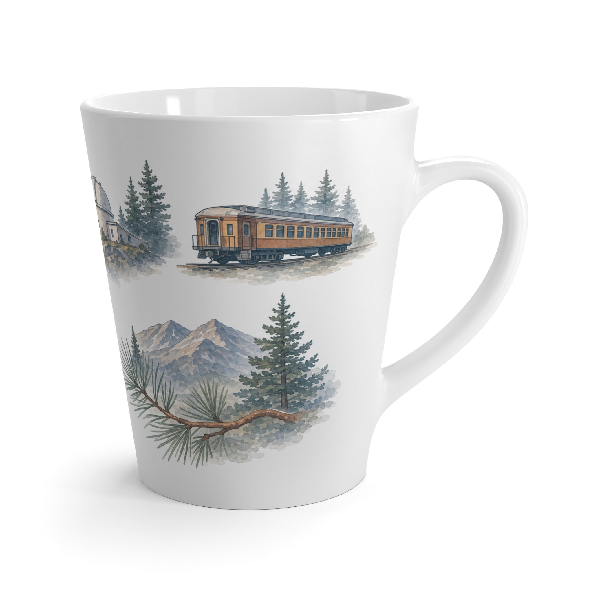 Flagstaff Latte Mug | Watercolor City Travel Mug | 12 oz Ceramic Souvenir Gift