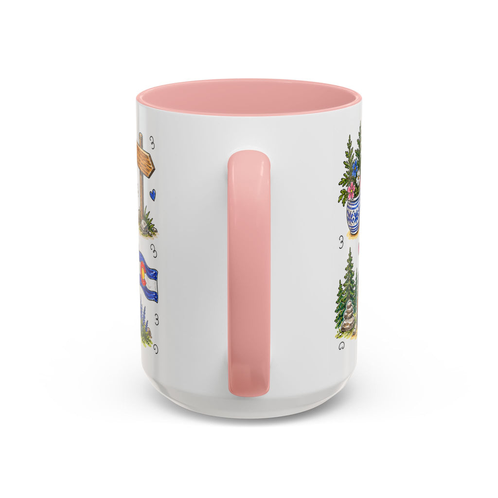 Denver Illustrated Travel Mug | City Souvenir Accent Coffee Mug | 11oz 15oz Ceramic Cup