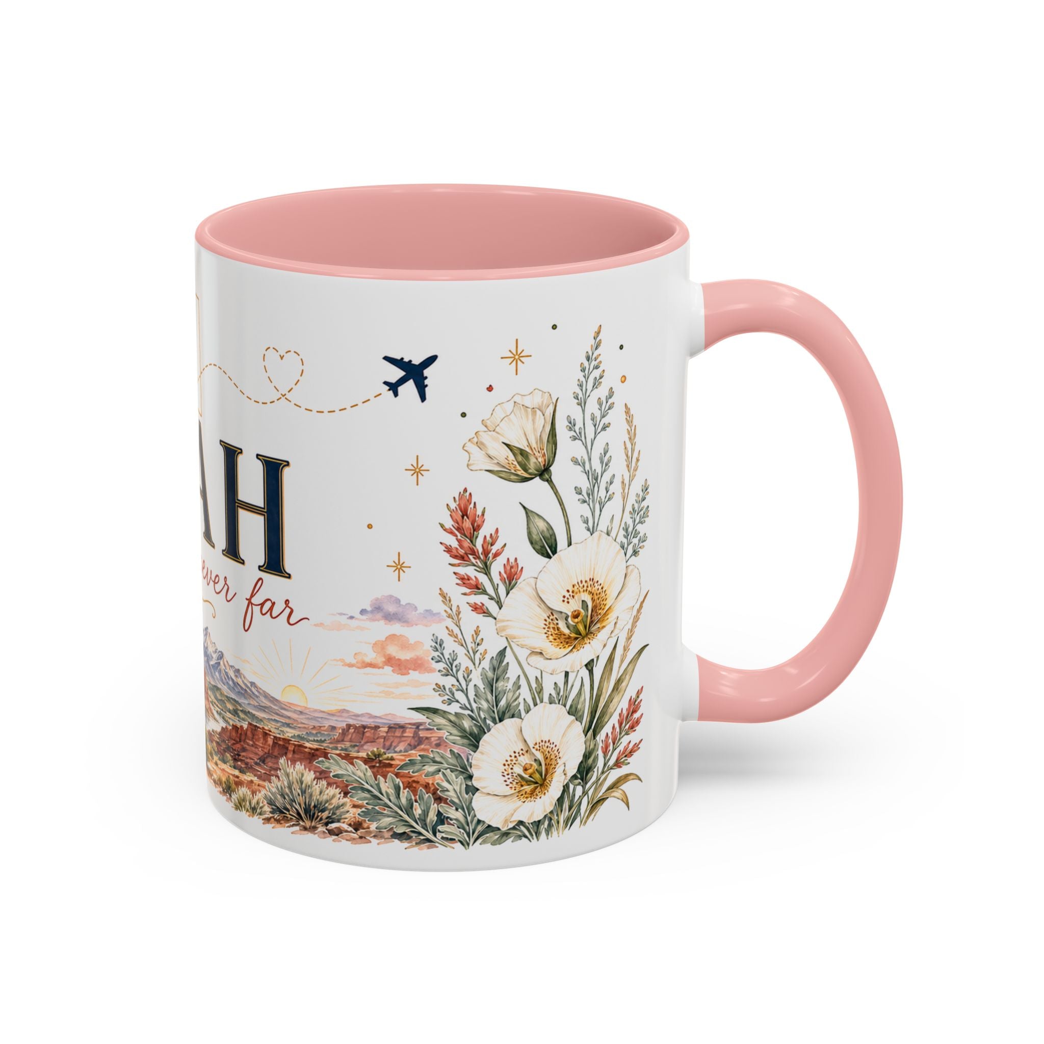 Utah Home State Mug | Moving Away Gift | Long Distance Friendship Coffee Cup | 11oz 15oz Accent Mug