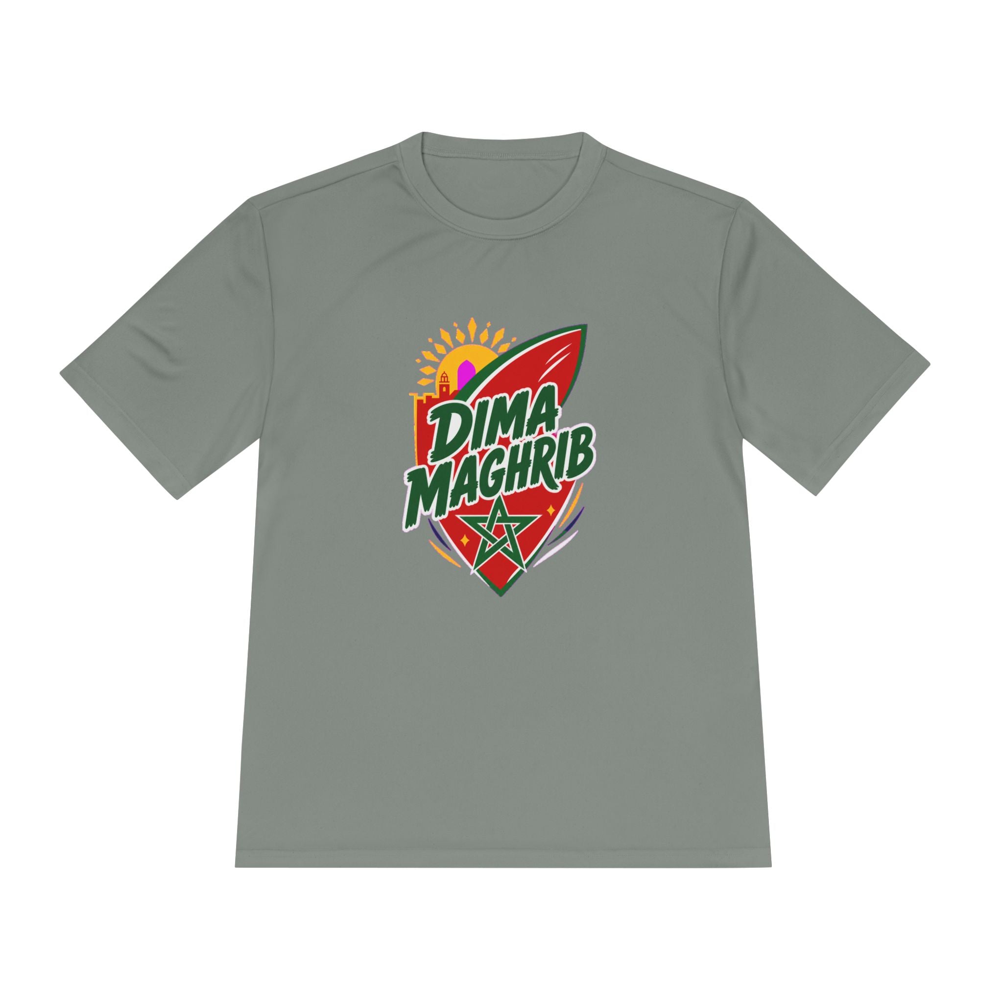Morocco Dima Maghrib Soccer Fan Tee, Moisture-Wicking Sport Shirt