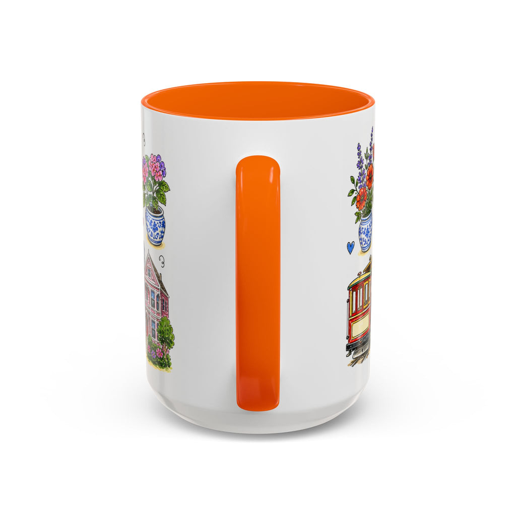 San Francisco Illustrated Travel Mug | City Souvenir Accent Coffee Mug | 11oz 15oz Ceramic Cup
