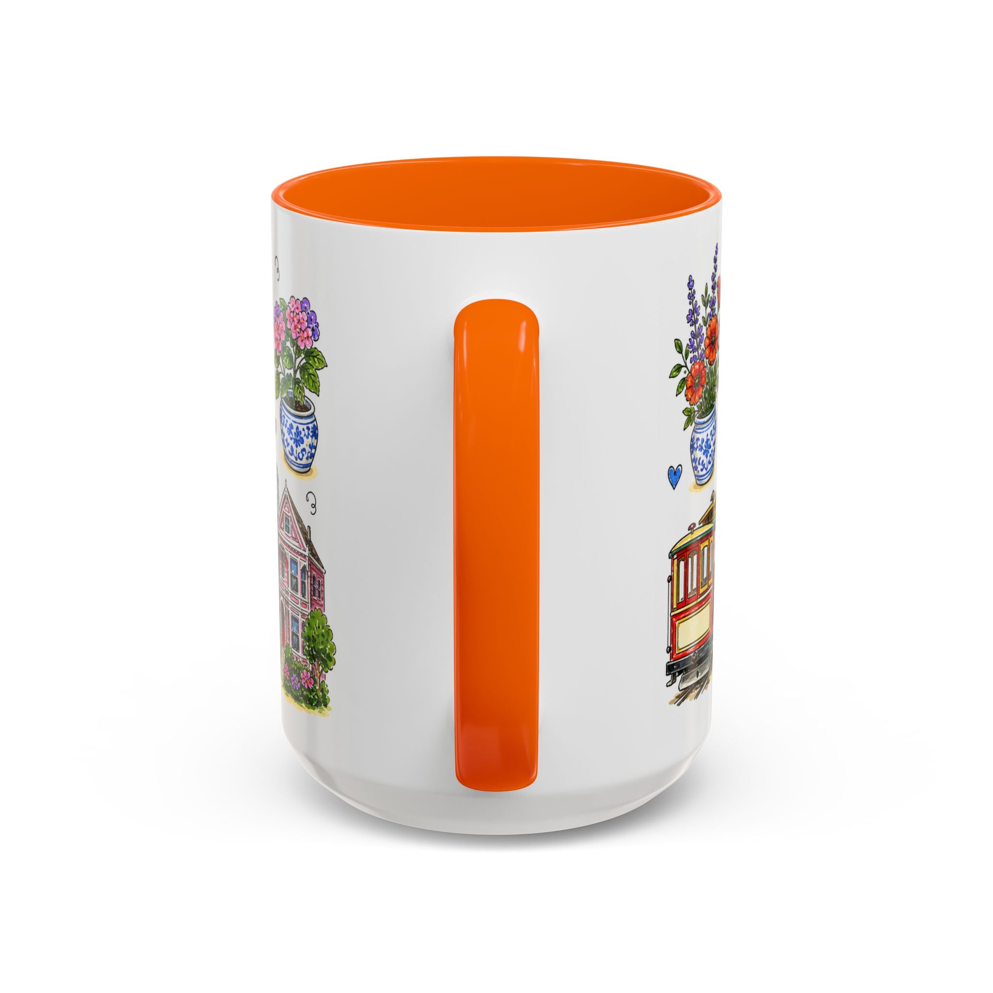 San Francisco Illustrated Travel Mug | City Souvenir Accent Coffee Mug | 11oz 15oz Ceramic Cup