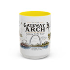 Gateway Arch National Park Coffee Mug | Missouri St. Louis Landmark Gift | Accent Color Ceramic 11oz 15oz
