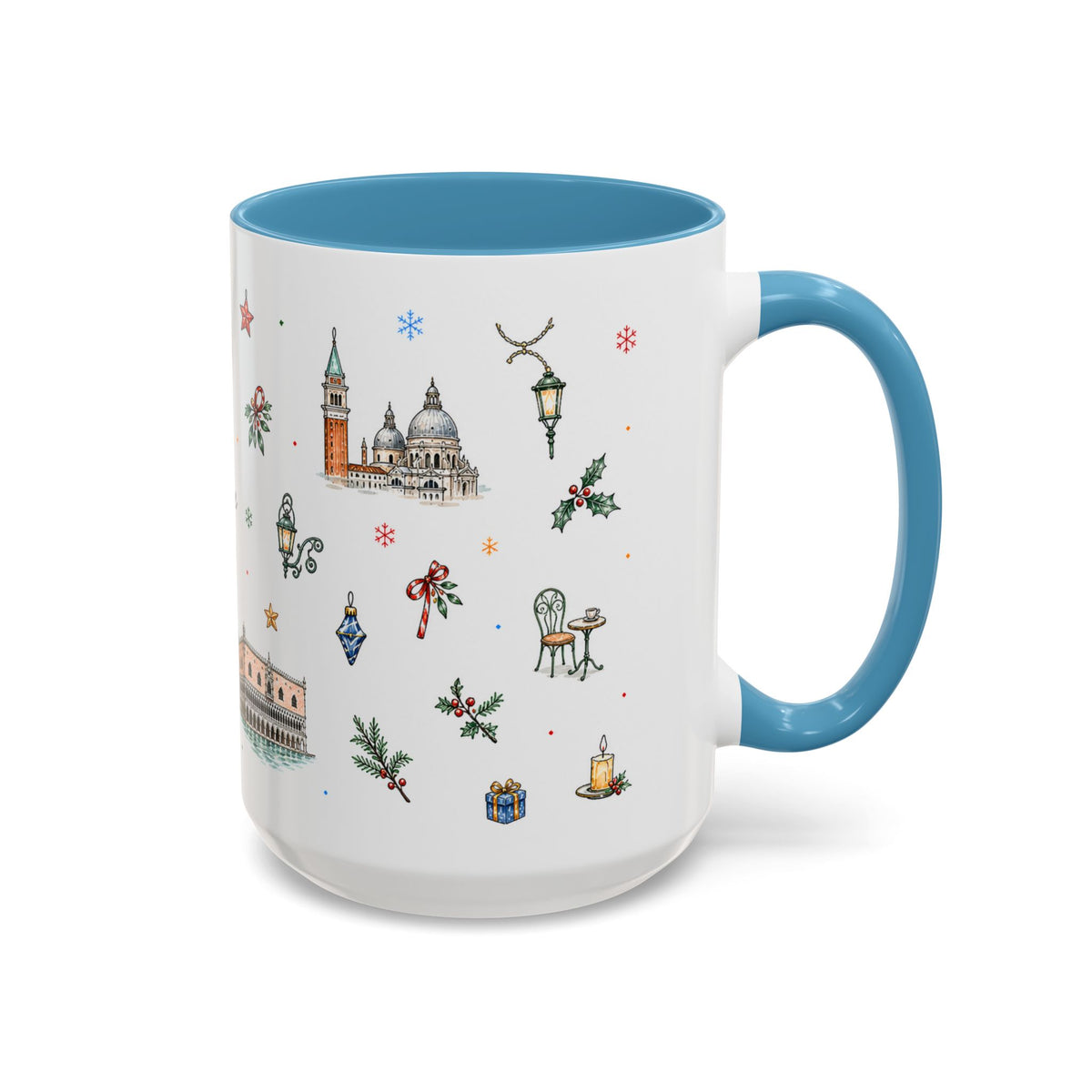 Venice Christmas Mug | Watercolor City Souvenir, Travel Memory Cup