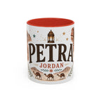 Petra Coffee Mug | Travel Destination Souvenir Gift | Accent Color Ceramic 11oz 15oz