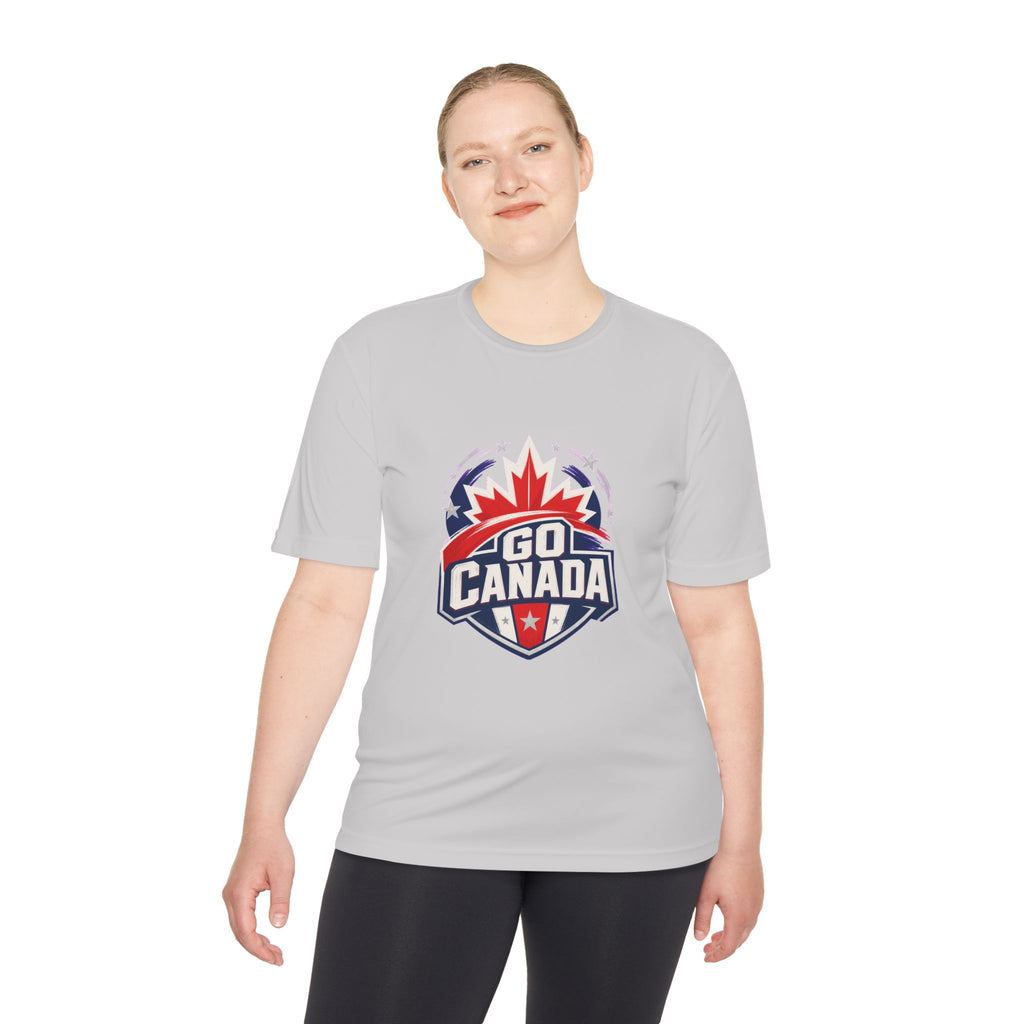 Go Canada Soccer T Shirt, Moisture Wicking Fan Tee