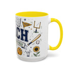Coach Best Dad On The Field Coffee Mug | Father's Day Gift for Dad | Accent Color Ceramic 11oz 15oz