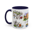 Granada Illustrated Travel Mug | City Souvenir Accent Coffee Mug | 11oz 15oz Ceramic Cup