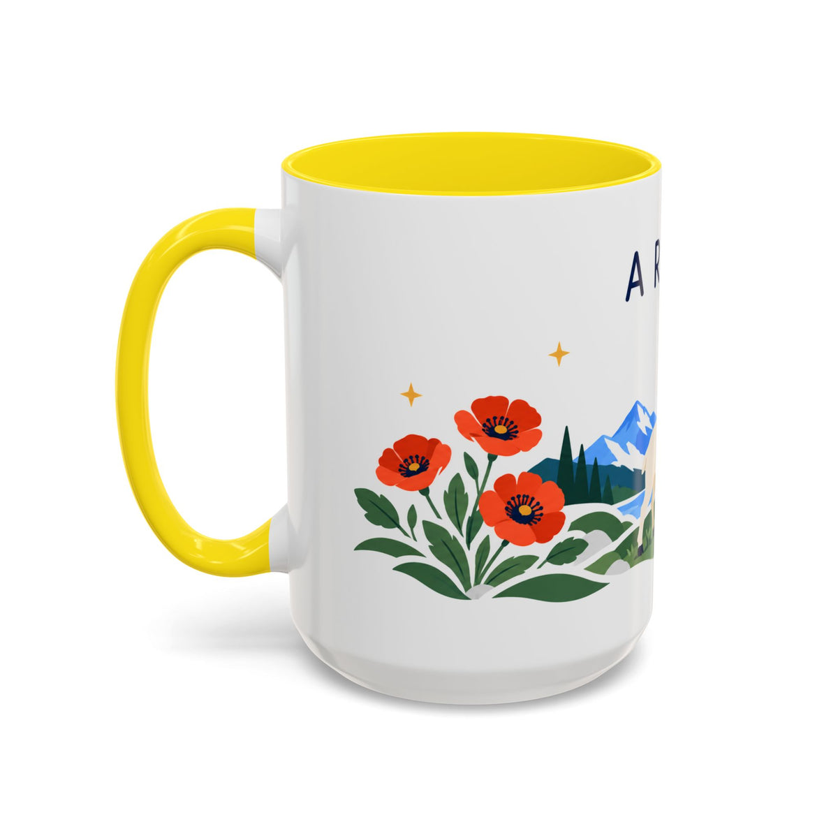Aries Zodiac Coffee Mug | Ram and Floral Design | Astrology Birthday Gift | 11 oz 15 oz Ceramic Accent Mug