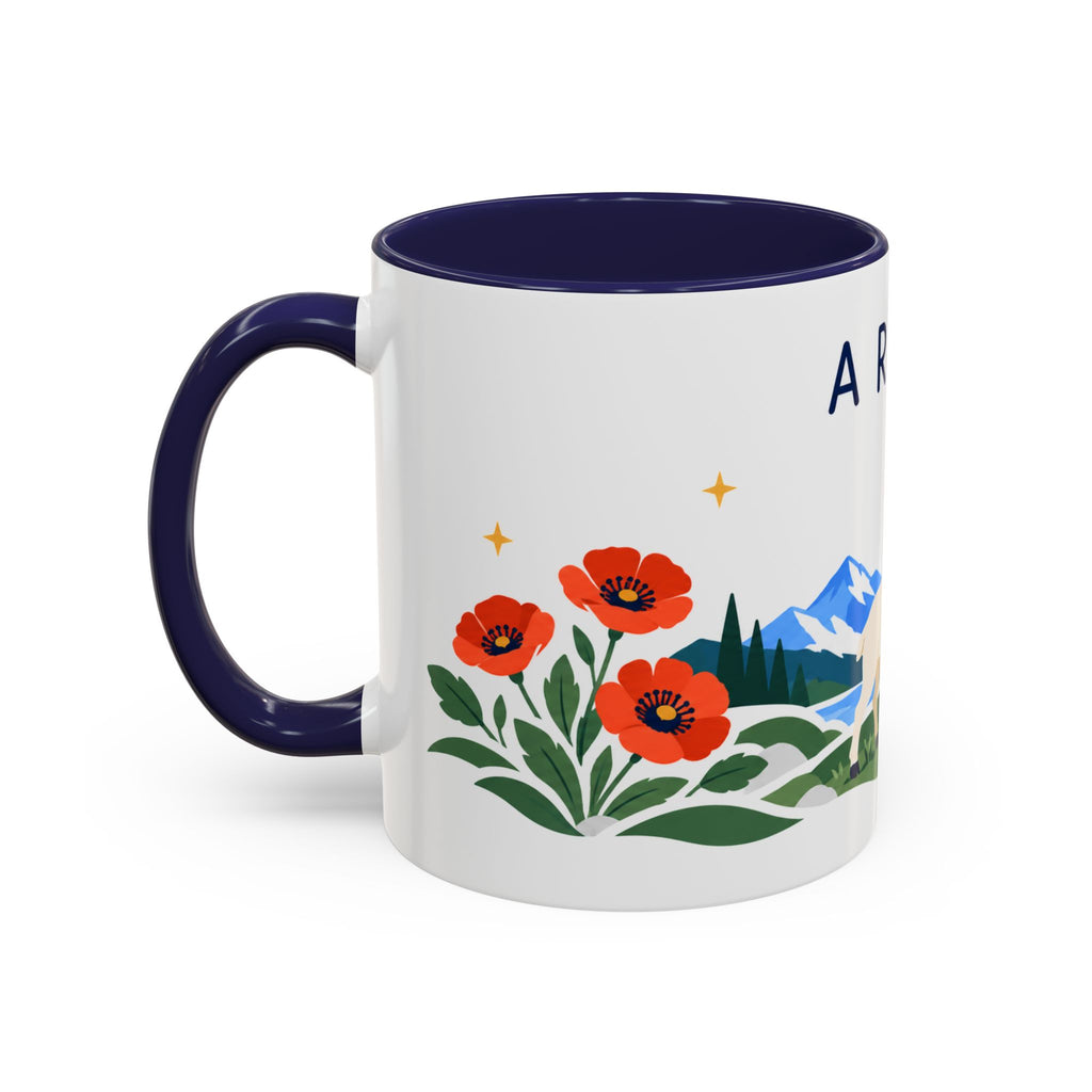 Aries Zodiac Coffee Mug | Ram and Floral Design | Astrology Birthday Gift | 11 oz 15 oz Ceramic Accent Mug