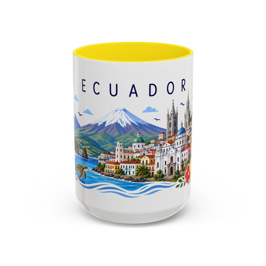 Ecuador Coffee Mug | Travel Souvenir Accent Mug | Place Gift Ceramic Cup 11oz 15oz