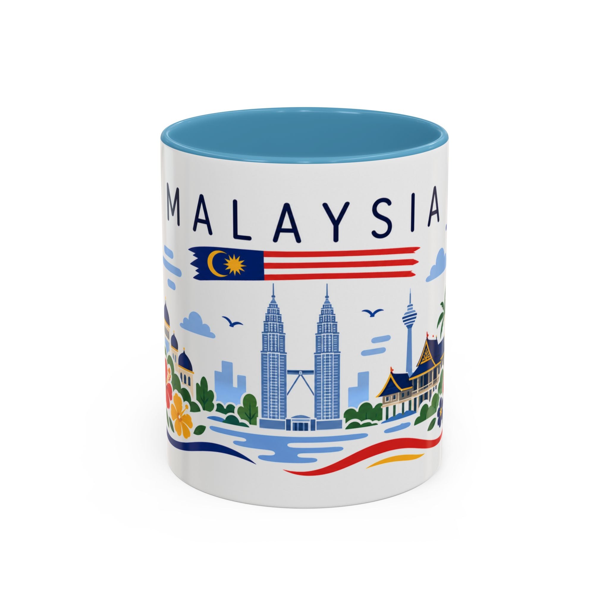 Malaysia Coffee Mug | Travel Souvenir Accent Mug | Country Gift Ceramic Cup 11oz 15oz