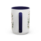 Michigan State Map Mug | Botanical Accents, Lakes Art | Homesick Gift