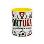 Portugal Soccer Coffee Mug | World Cup Fan Gift | Accent Color Ceramic 11oz 15oz Match Day Cup