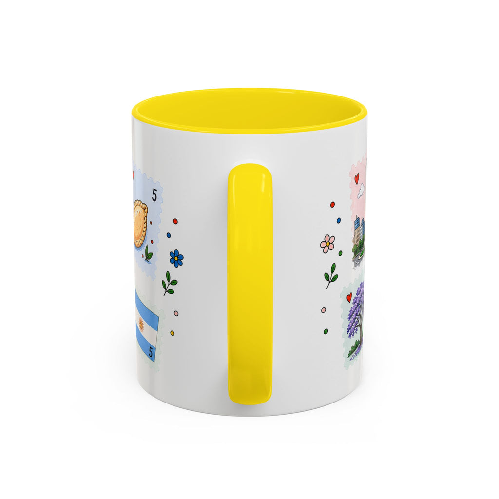 Buenos Aires Coffee Mug | Postage Stamp Collage Mug | Travel Souvenir Accent Cup 11oz 15oz