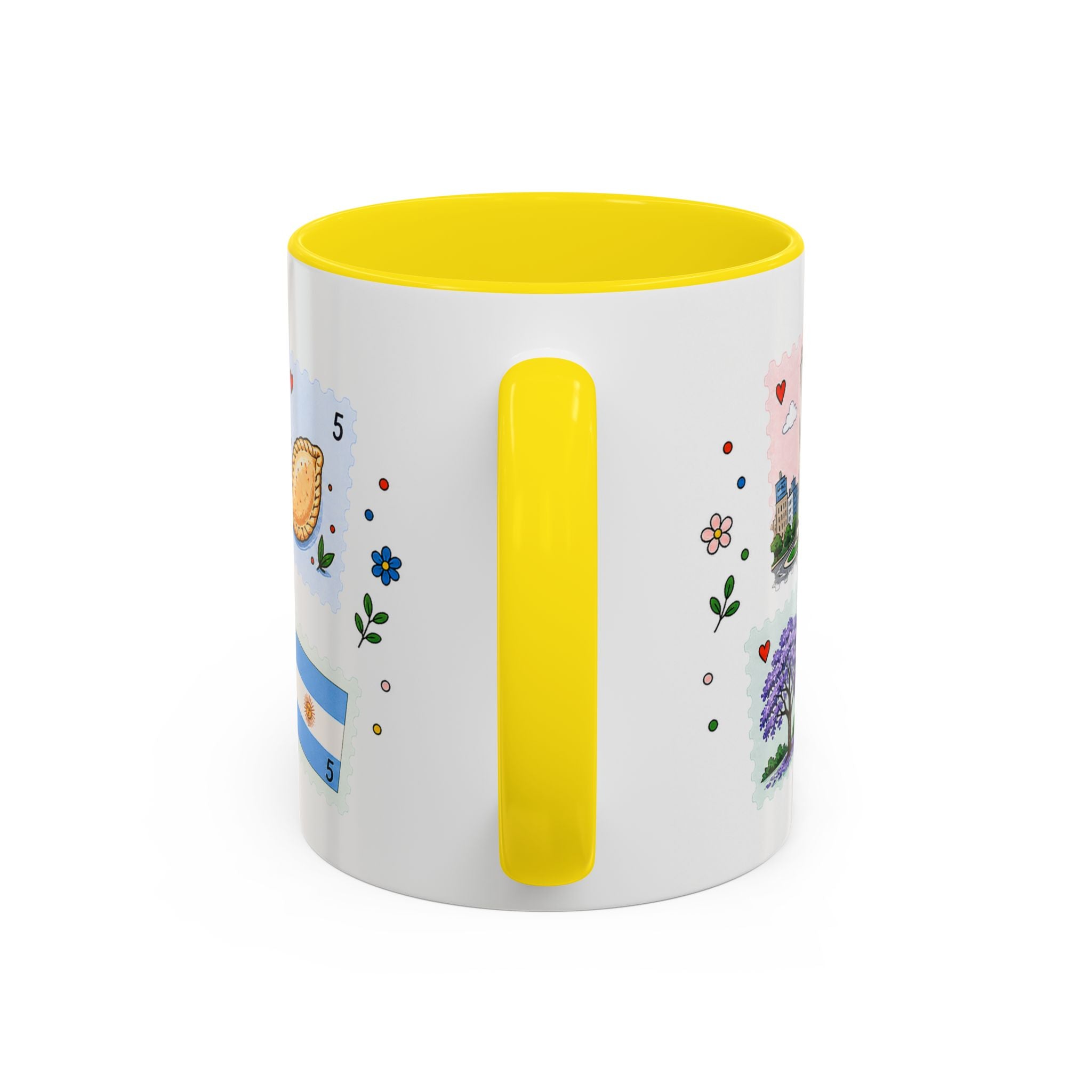 Buenos Aires Coffee Mug | Postage Stamp Collage Mug | Travel Souvenir Accent Cup 11oz 15oz