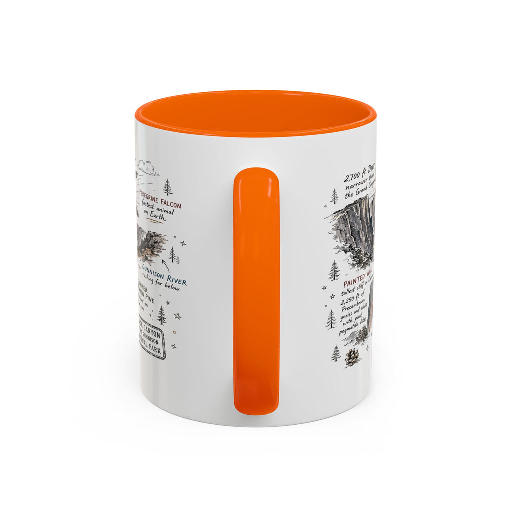 Black Canyon of the Gunnison National Park Coffee Mug | Colorado Deep Canyon Hiking Gift | Accent Color Ceramic 11oz 15oz