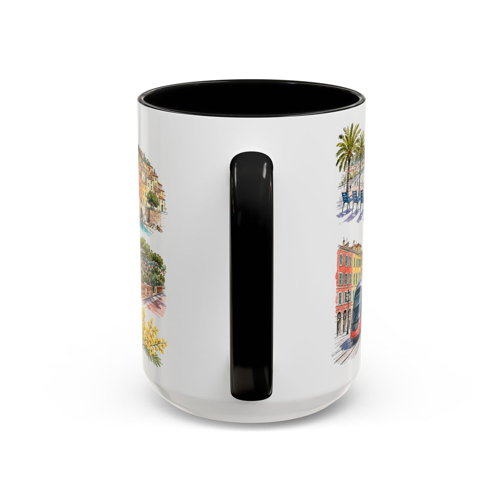 Nice Illustrated Travel Mug | City Souvenir Accent Coffee Mug | 11oz 15oz Ceramic Cup