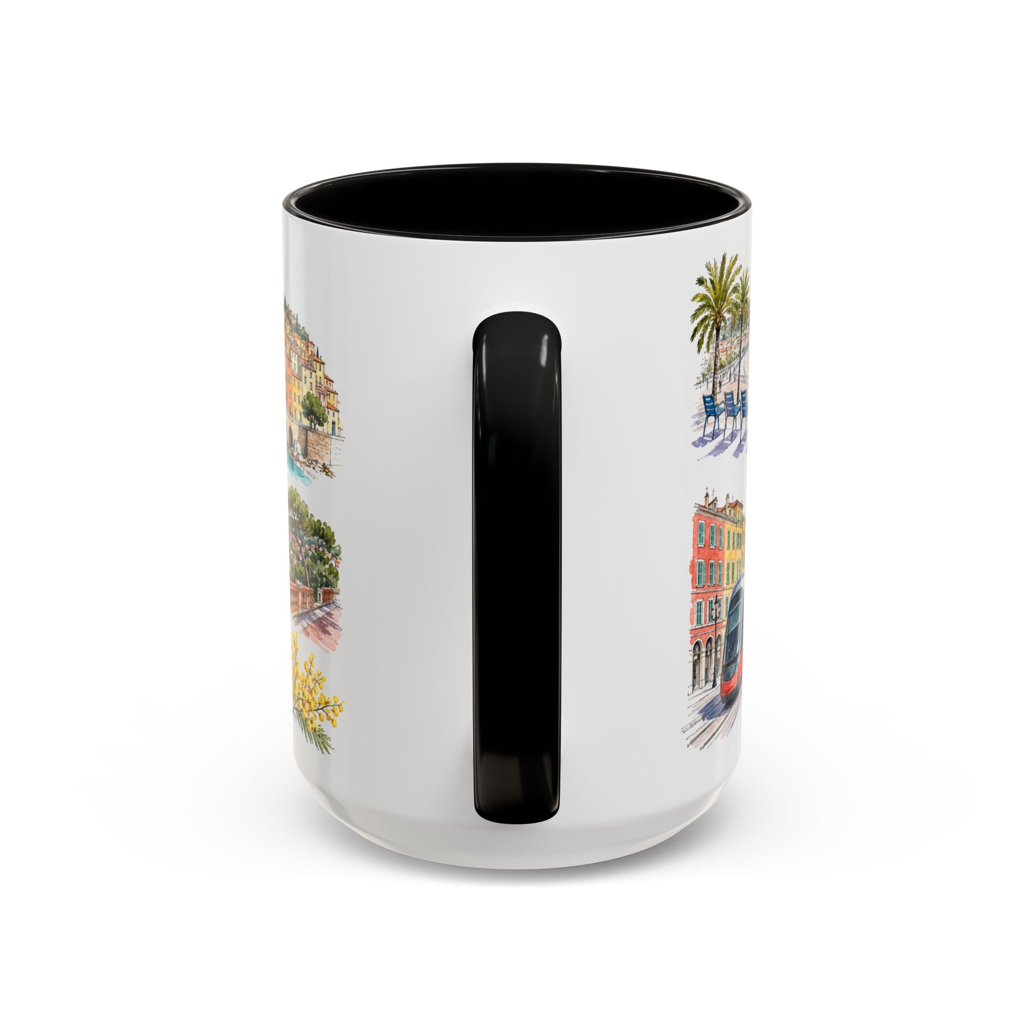 Nice Illustrated Travel Mug | City Souvenir Accent Coffee Mug | 11oz 15oz Ceramic Cup