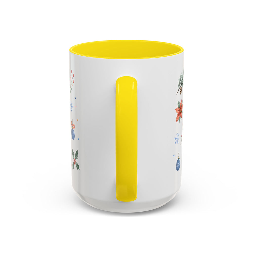 Woodland Christmas Mug | Deer Bird Watercolor Holiday Gift | Accent Cup 11oz 15oz
