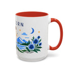 Capricorn Zodiac Coffee Mug | Sea Goat and Floral Design | Astrology Birthday Gift | 11 oz 15 oz Ceramic Accent Mug
