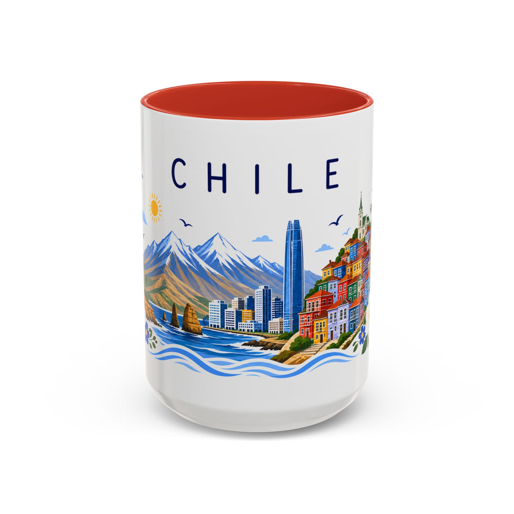 Chile Coffee Mug | Travel Souvenir Accent Mug | Place Gift Ceramic Cup 11oz 15oz