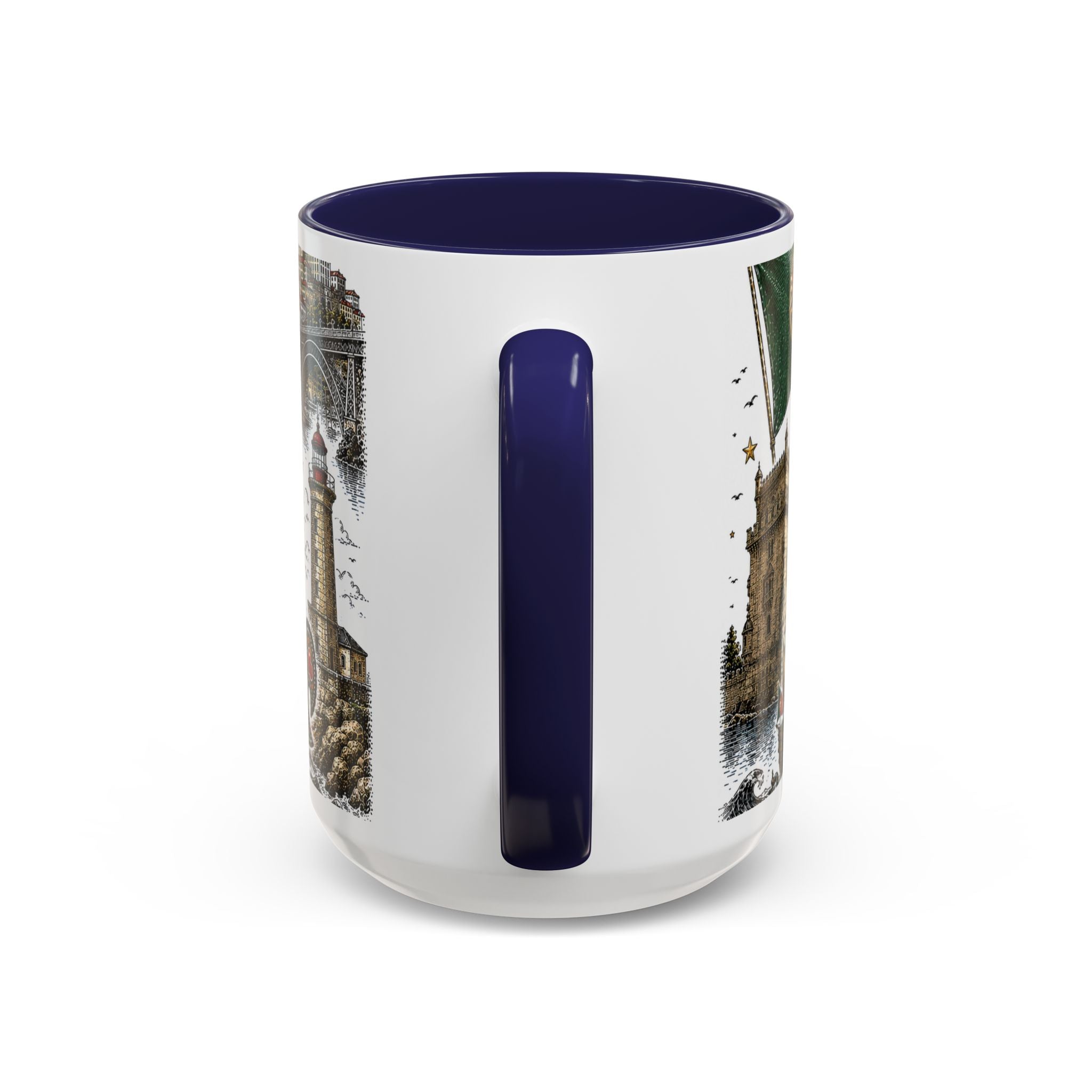 Portugal Soccer Coffee Mug | World Cup Fan Gift | Accent Color Ceramic 11oz 15oz Match Day Cup