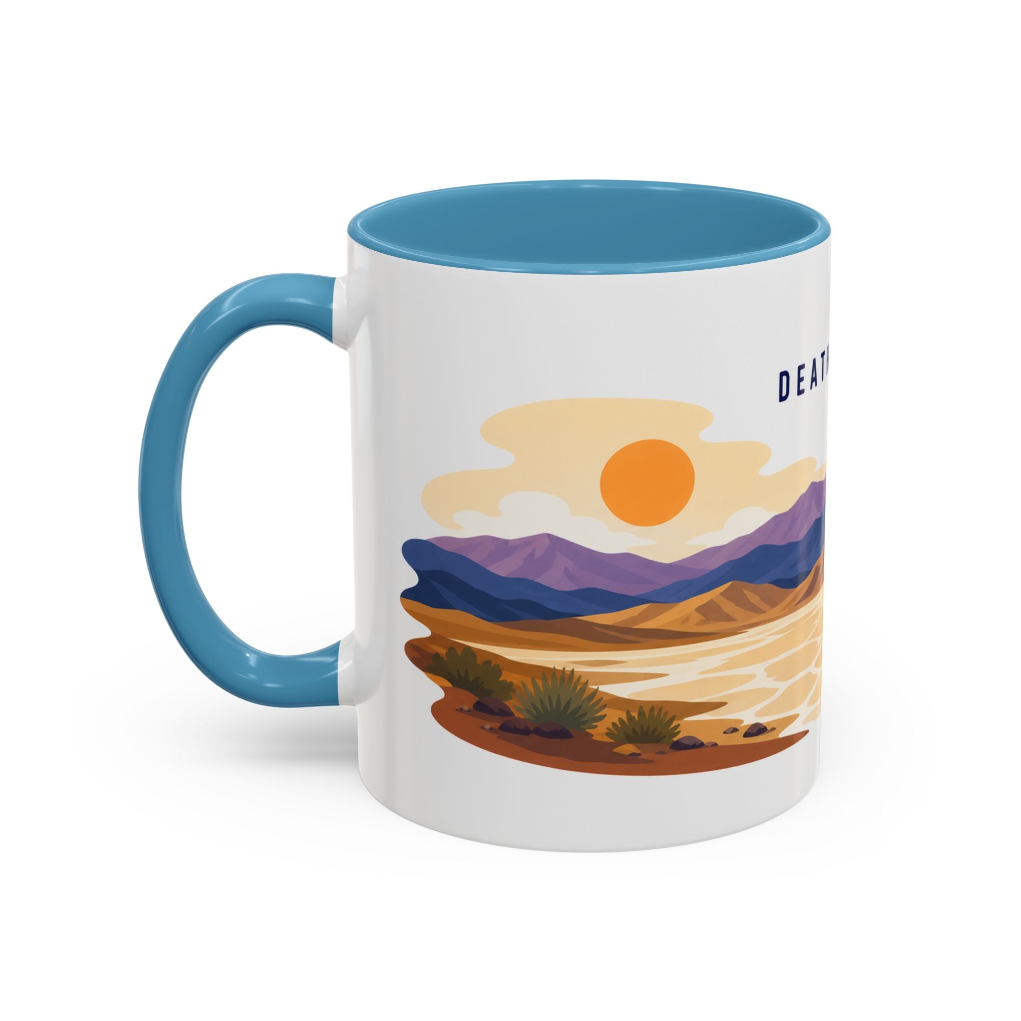 Death Valley National Park Coffee Mug | Solid Color Block Park Souvenir | 11oz 15oz Accent Mug