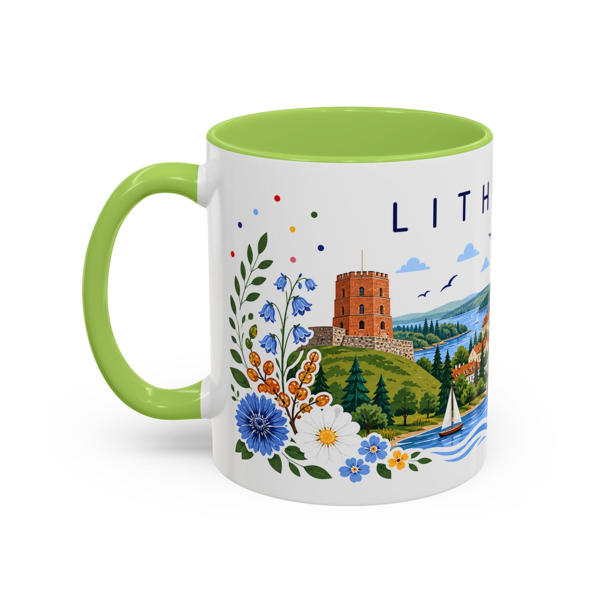 Lithuania Coffee Mug | Travel Souvenir Accent Mug | Place Gift Ceramic Cup 11oz 15oz