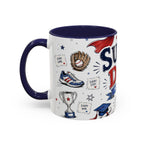 Super Dad My Hero Coffee Mug | Father's Day Gift for Dad | Accent Color Ceramic 11oz 15oz