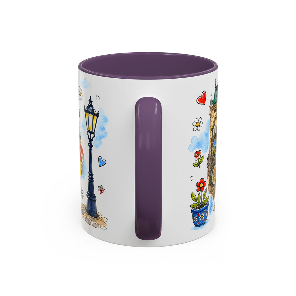 Prague Travel Mug | European City Souvenir Accent Coffee Mug | 11oz 15oz Ceramic Cup