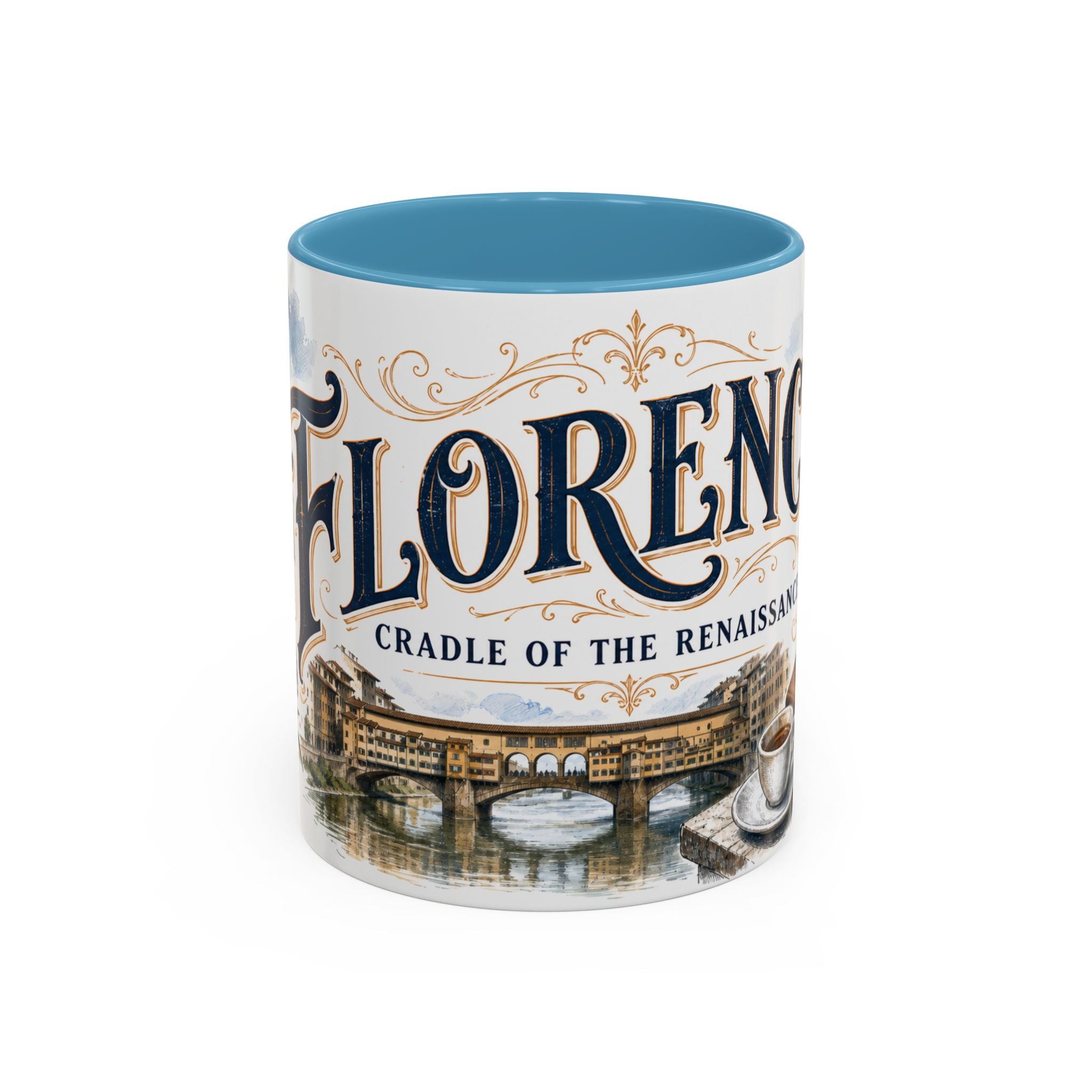 Florence Coffee Mug | Italy Travel Souvenir | Vintage Illustrated City Gift | 11 oz 15 oz Accent Mug
