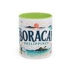 Boracay Coffee Mug | Travel Destination Souvenir Gift | Accent Color Ceramic 11oz 15oz