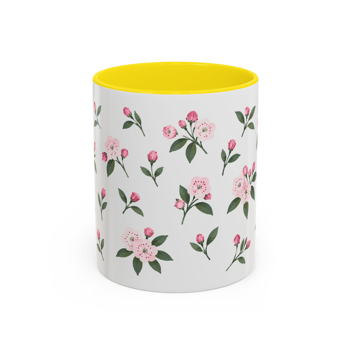 Connecticut Mountain Laurel Mug, State Flower Floral Coffee Cup, 11oz Botanical Gift