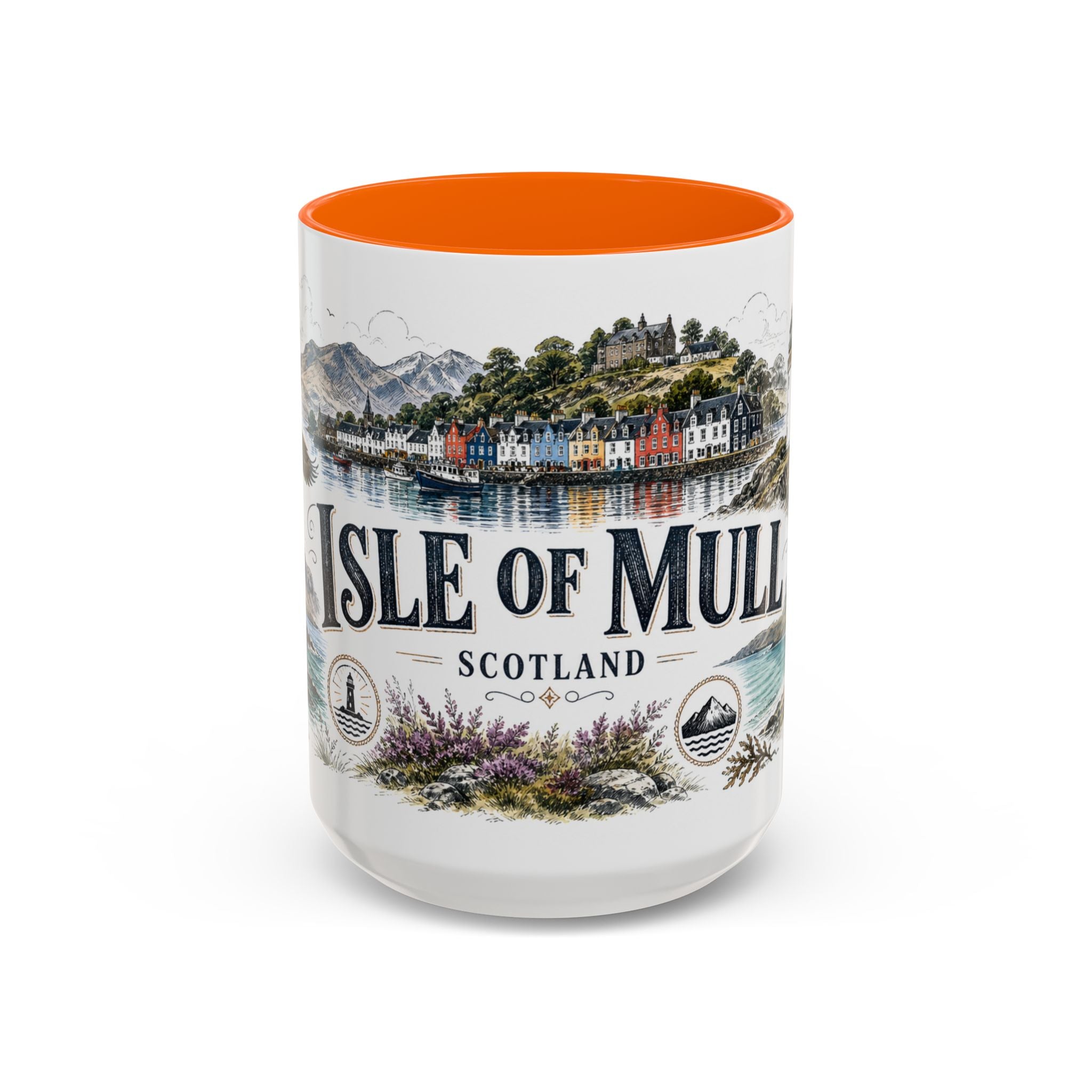 Isle of Mull Mug, Scotland Travel Souvenir, Bucket List Gift, Accent Ceramic Coffee Mug 11oz 15oz