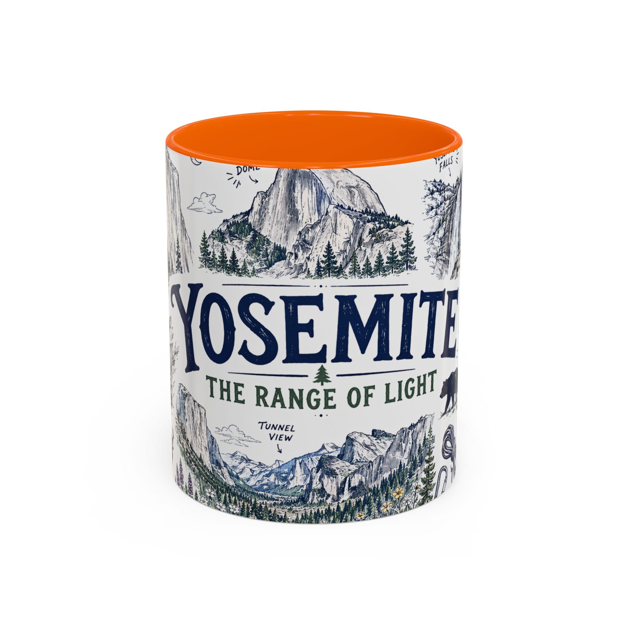 Yosemite National Park Coffee Mug | Hiking Camping Nature Gift | Accent Color Ceramic 11oz 15oz