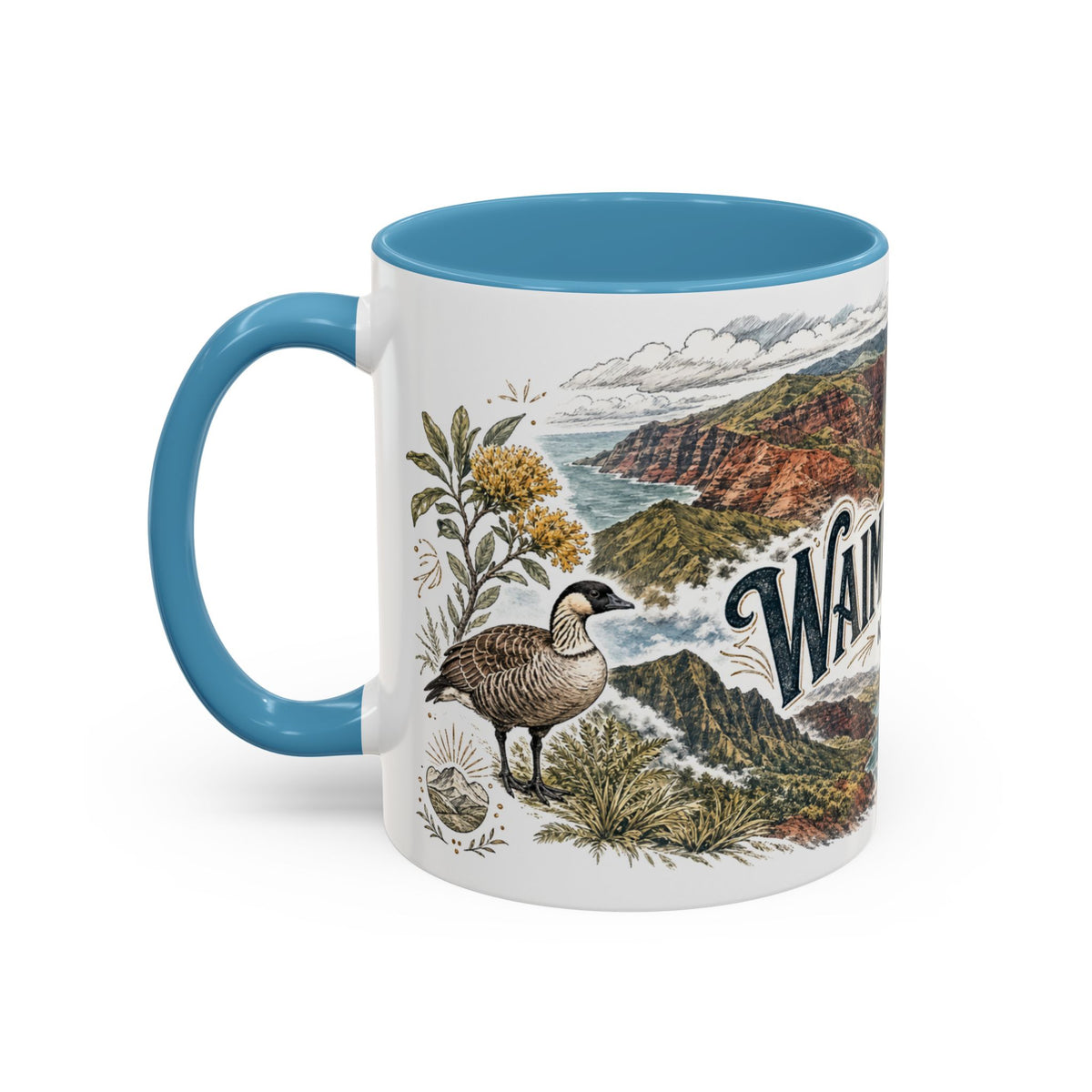 Waimea Canyon Mug, Kauai Travel Souvenir, Bucket List Gift, Accent Ceramic Coffee Mug 11oz 15oz
