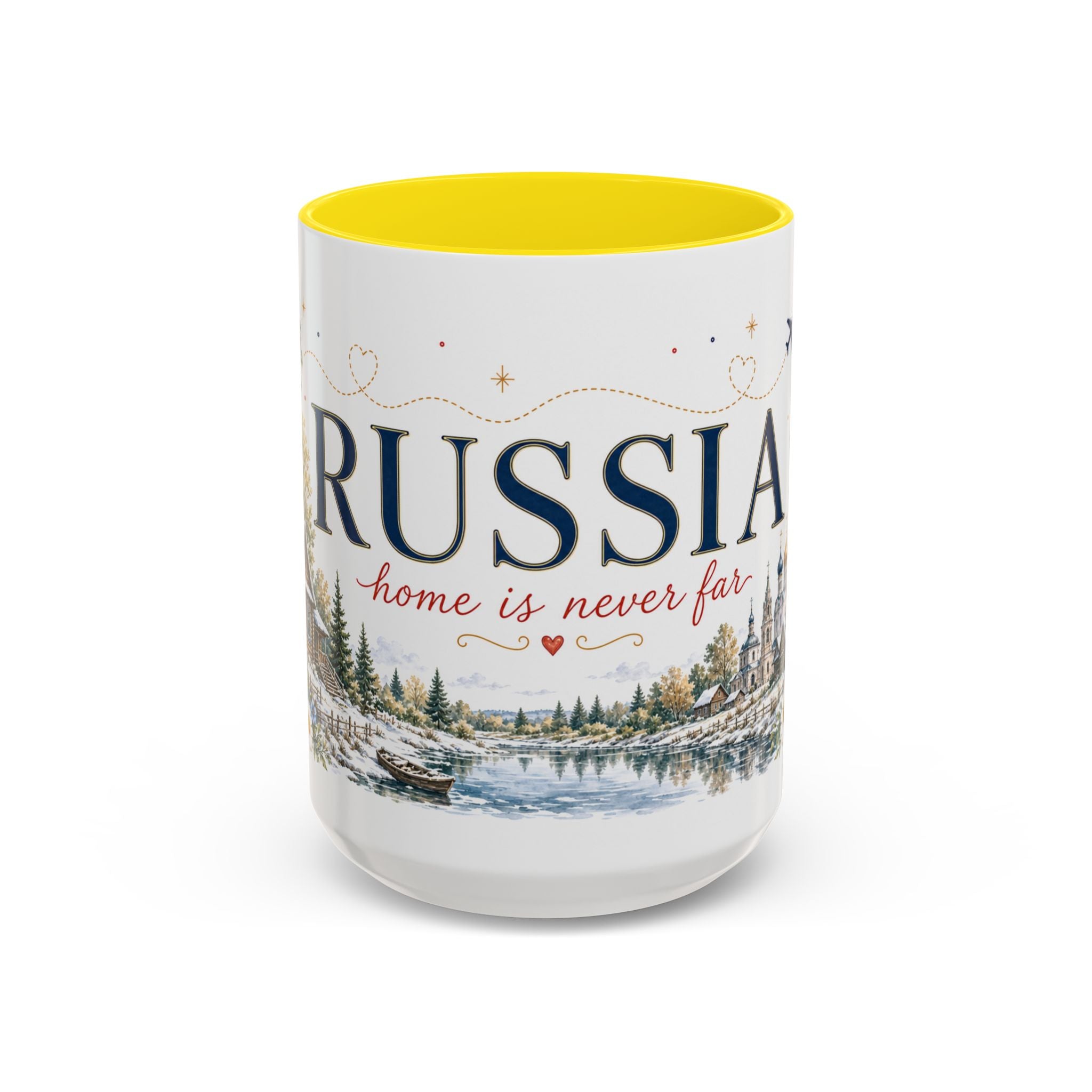 Russia Home Country Mug | Moving Away Gift | Long Distance Friendship | 11 oz 15 oz Accent Mug