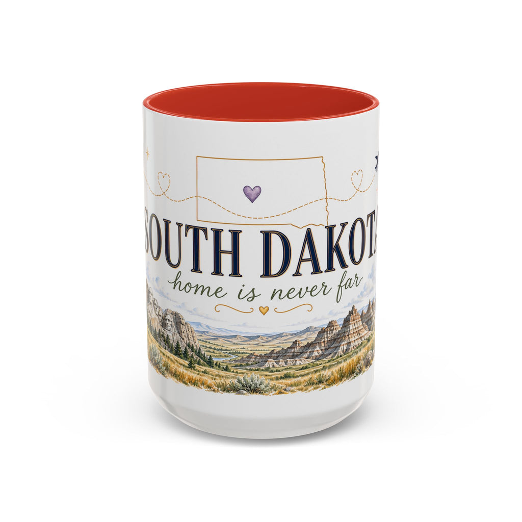 South Dakota State Map Mug | Botanical Accents, Homesick Gift (11oz or 15oz)